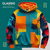 Professional casual jumper mock-up template with mocup hoodie design for apparel showcase and branding psd