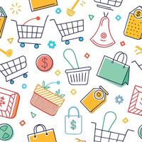 background shopping seamless pattern vector
