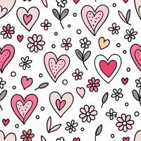 seamless pattern with hearts vector