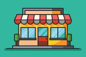 illustration of a small store front vector