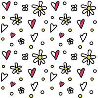 a pattern with hearts and vector