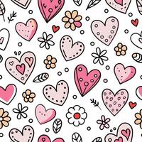 seamless pattern with hearts design vector