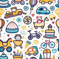 seamless pattern with children's vector