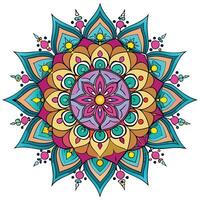 a colorful flower design with a circular center vector