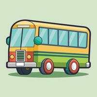 a cartoon bus background vector