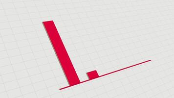 Graph down icon animation, animated infographic illustration about the decline in people's purchasing power, analysis of company losses, and trend reduction. video