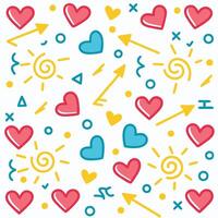 seamless pattern with hearts background vector