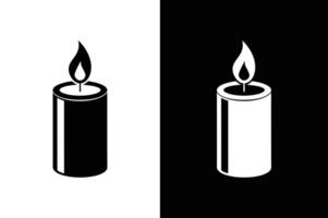 Candle icon isolated of flat style. illustration vector