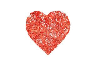 Wicker Heart isolated photo