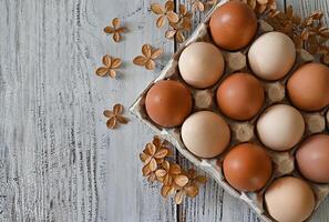Composition with Easter eggs The image could be used for a greeting card, invitation, or other creative project. photo