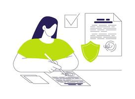 Secure copyright abstract concept illustration. vector