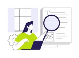 Remote proofreading abstract concept illustration. vector