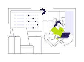 Online survey abstract concept illustration. vector