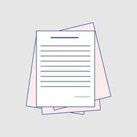 pile of paper document isolated icon illustration design . design elements illustration stack of paper, stack of reports. document illustration vector