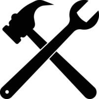 Hammer and Spanner, Repair Icon vector