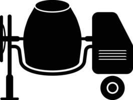 Concrete Mixer Machine Construction Icon vector