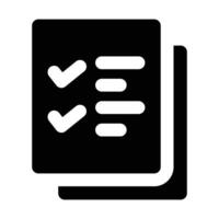 Simple Daily Task glyph icon. The icon can be used for websites, print templates, presentation templates, illustrations, etc vector