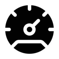 Simple Speedometer glyph icon. The icon can be used for websites, print templates, presentation templates, illustrations, etc vector