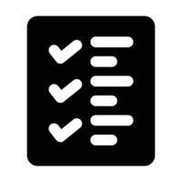 Simple List glyph icon. The icon can be used for websites, print templates, presentation templates, illustrations, etc vector