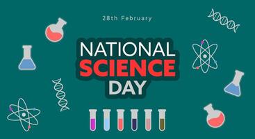 National Science Day. Background design with abstract element for greeting, advertising, promotion, greeting vector