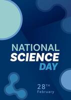 National Science Day. Poster design with abstract element for greeting, advertising, promotion vector