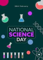 National Science Day. Poster design with abstract element for greeting, advertising, promotion, cover vector