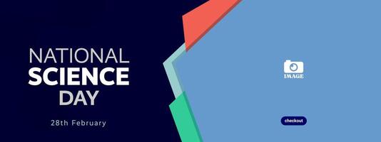 National Science Day. Banner design with abstract element for greeting, advertising, promotion vector
