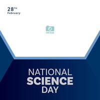 National Science Day. Social media design with abstract element for greeting, advertising, promotion vector