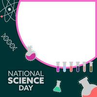 National Science Day. Social media design with abstract element for greeting, advertising, promotion, education vector