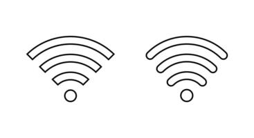 Wifi, wireless network icon in outline style. Public wi-fi area sign symbol vector