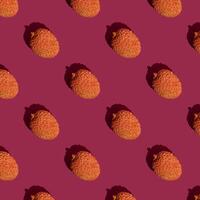 Lychee fruits on pink background, lychee pattern photo