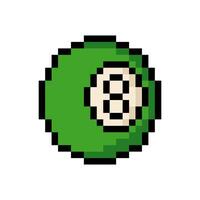 Billiard ball number eight in pixel art style vector
