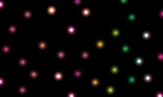 Colorful stars abstract blur black background. Dotted texture shiny stars pattern. vector