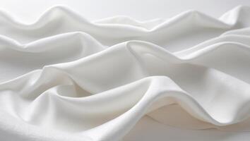 Abstract white fabric waves creating a dynamic and flowing visual textureAbstract white fabric waves creating a dynamic and flowing visual texture. photo