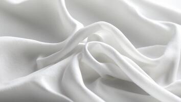 Smooth white fabric with gentle folds and textures.Smooth white fabric with gentle folds and textures. photo