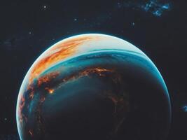Domineering views of planets captured through creative interpretation of their cosmos photo