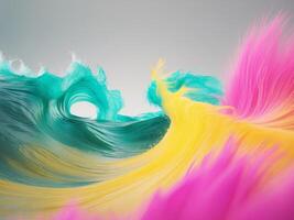 Dynamic fluid waves in vibrant colors create a mesmerizing abstract visual experienceDynamic fluid waves in vibrant colors create a mesmerizing abstract visual experience. photo