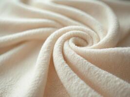 Soft cream fleece texture background for cozy and warm design projects photo