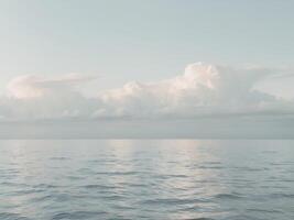 Calm weather background over sea with cloudsCalm weather background over sea with clouds. photo