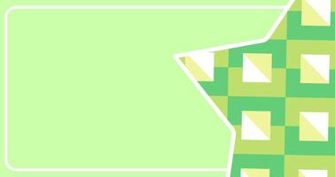 A green and yellow abstract star shape on a light green background. vector