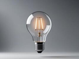 Light bulb symbolizing innovative breakthroughs in business strategy and creative marketing ideas photo