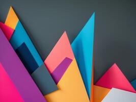 Vibrant abstract composition featuring layered geometric shapes in striking colorsVibrant abstract composition featuring layered geometric shapes in striking colors. photo