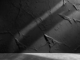 Dark Textured Abstract Background with Rough Black Surface for Modern Design Projects photo