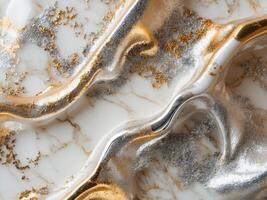 Abstract Background - Golden and Silver Sparkle on Marble TextureAbstract Background - Golden and Silver Sparkle on Marble Texture. photo