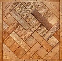 Beautiful binding in an oak wooden shield with a parquet pattern. photo