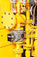 Rotary gas meter in the gas control station system. photo
