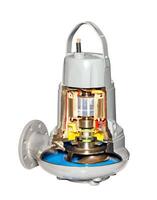 Exploring the inner workings of a submersible pump illustrating engineering precision and design. Isolated on a white background. photo