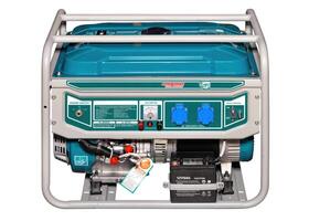 Portable power generator designed for outdoor adventures and emergency situations, isolated on white background. 10.17.2023 Kyiv, Ukraine photo
