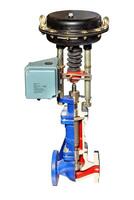 Innovative valve design showcases engineering precision in industrial applications, isolated on white background. photo