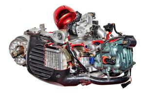 Intricate details of a high-performance engine showcasing innovative design and engineering elegance photo